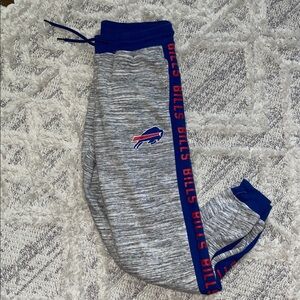 Women’s Gray and Blue NFL Fleece Joggers - Buffalo Bills